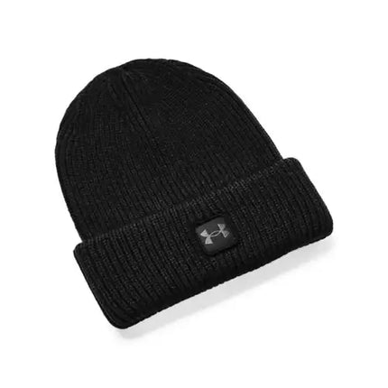 Women's ColdGear® Infrared Halftime Ribbed Beanie - Black