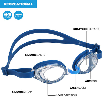 Pronto Adult Swim Goggle - Blue