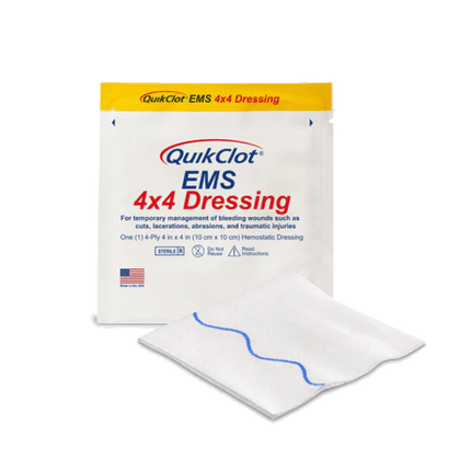 QuikClot EMS Gauze - 4x4 Dressing