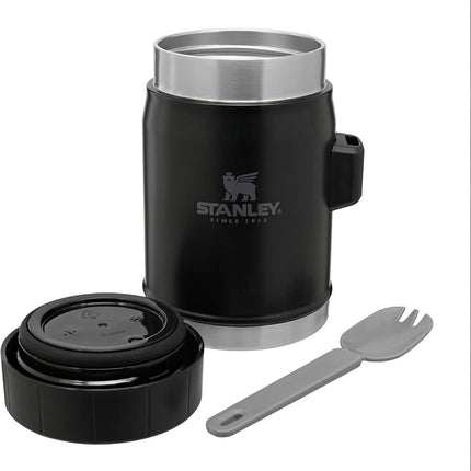 The Heritage Vacuum Food Jar + Spork, 14oz - Matte Black