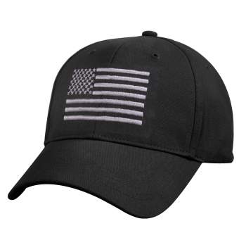 U.S. Flag Low Profile Cap - Black/Silver