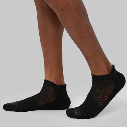 Men's Cool Comfort Ankle Running Sock, 6-Pack - Black