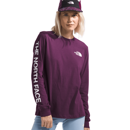 Women’s Long-Sleeve Sleeve Hit Graphic Tee - Black Currant Purple