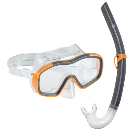 Tiki Jr Snorkeling Combo - Orange/Grey