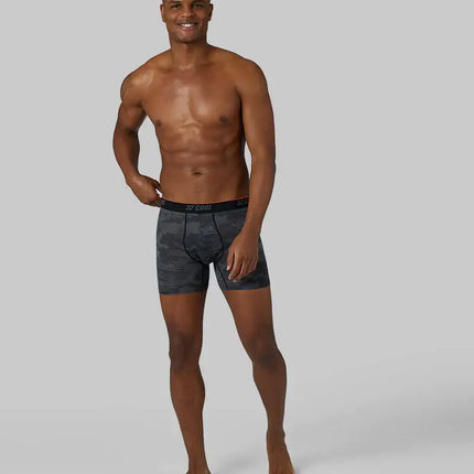 Men's Cool Active Printed Boxer Briefs - Black Camo