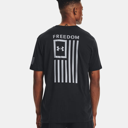 Men's Freedom Flag T-Shirt - Black/Steel