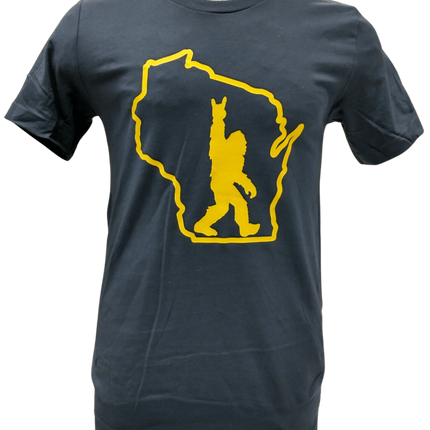 Wisconsin Sasquatch T-Shirt - Blue & Yellow