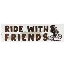 'Ride With Friends' Bumper Sticker
