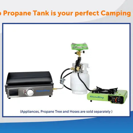 Portable 5lb Propane Tank LP Cylinder with OPD & Gauge