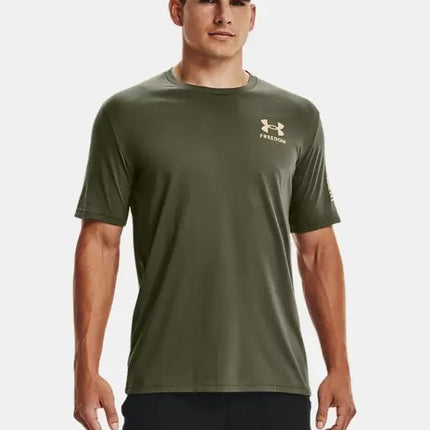 Men's Freedom Flag T-Shirt - OD Green/Desert Sand