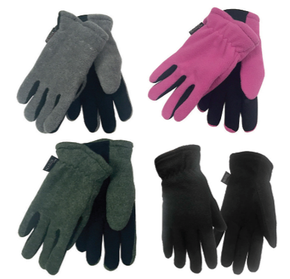 Deer Suede Leather Palm Lined Kids Gloves - Assorted Colors