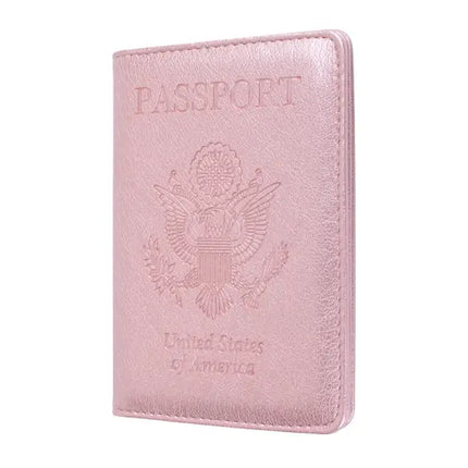 RFID Multi-Function Wallet/Passport Holder - Pink Pearl