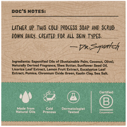 Dr. Squatch Bar Soap - Rainforest Rapids
