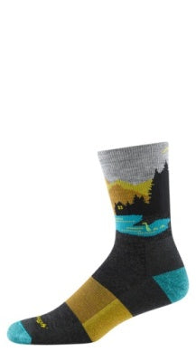 Men's Close Encounters Micro Crew Midweight Hiking Sock - Charcoal