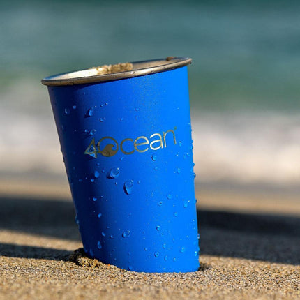 4Ocean Reusable Stainless Steel Cups-4pk Blue