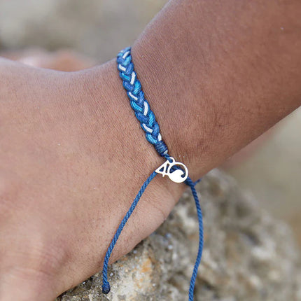 4Ocean Bali Boarder Braid Bracelet, Multi-Blue