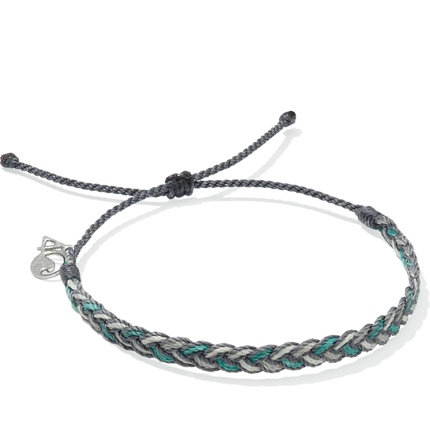 4Ocean Bali Boarder Braid Bracelet - Charcoal/Green