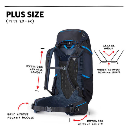 Stout 70 Plus Size Backpack - Phantom Blue