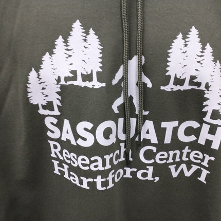Sasquatch Research Center Hooded Sweatshirt - Olive Green/White