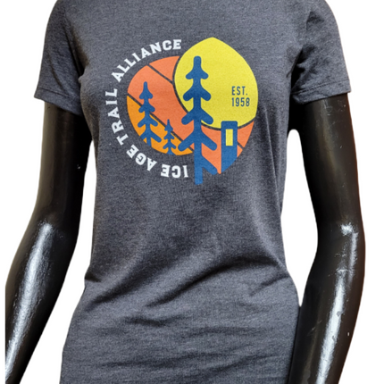 Women's Slim Fit Ice Age Trail Alliance T-Shirt-Grey