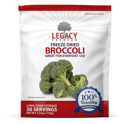 Freeze Dried Broccoli, 30 Servings