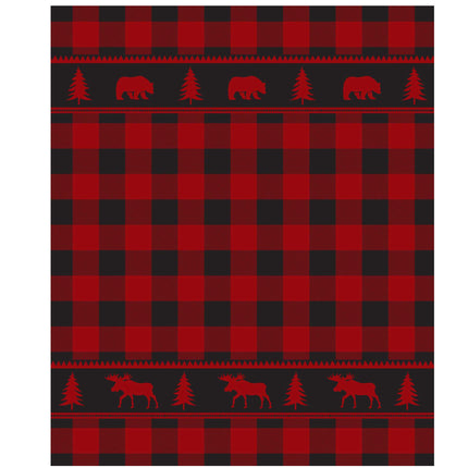 Buffalo Plaid Fleece Blanket - Red or Gray
