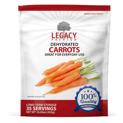 Freeze Dried Carrots, 35 Servings