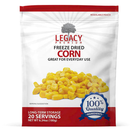 Freeze Dried Corn, 20 Servings