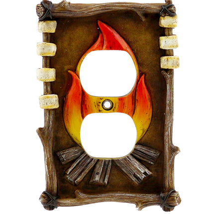 Fireplace Double Outlet Cover