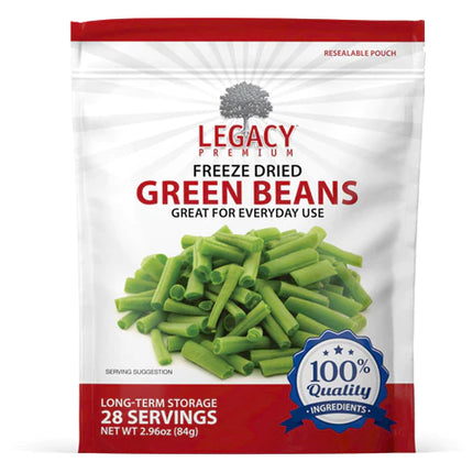 Freeze Dried Green Beans, 28 Servings