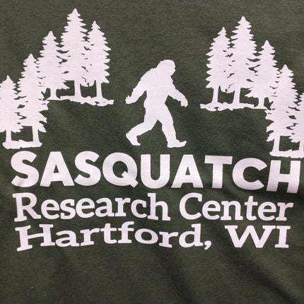 Sasquatch Research Center T-Shirt - Olive Green