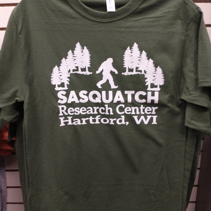 Sasquatch Research Center T-Shirt - Olive Green