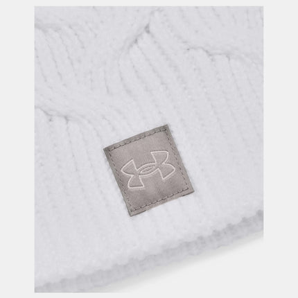 Women's Halftime Cable Knit Beanie - White/Ghost Gray
